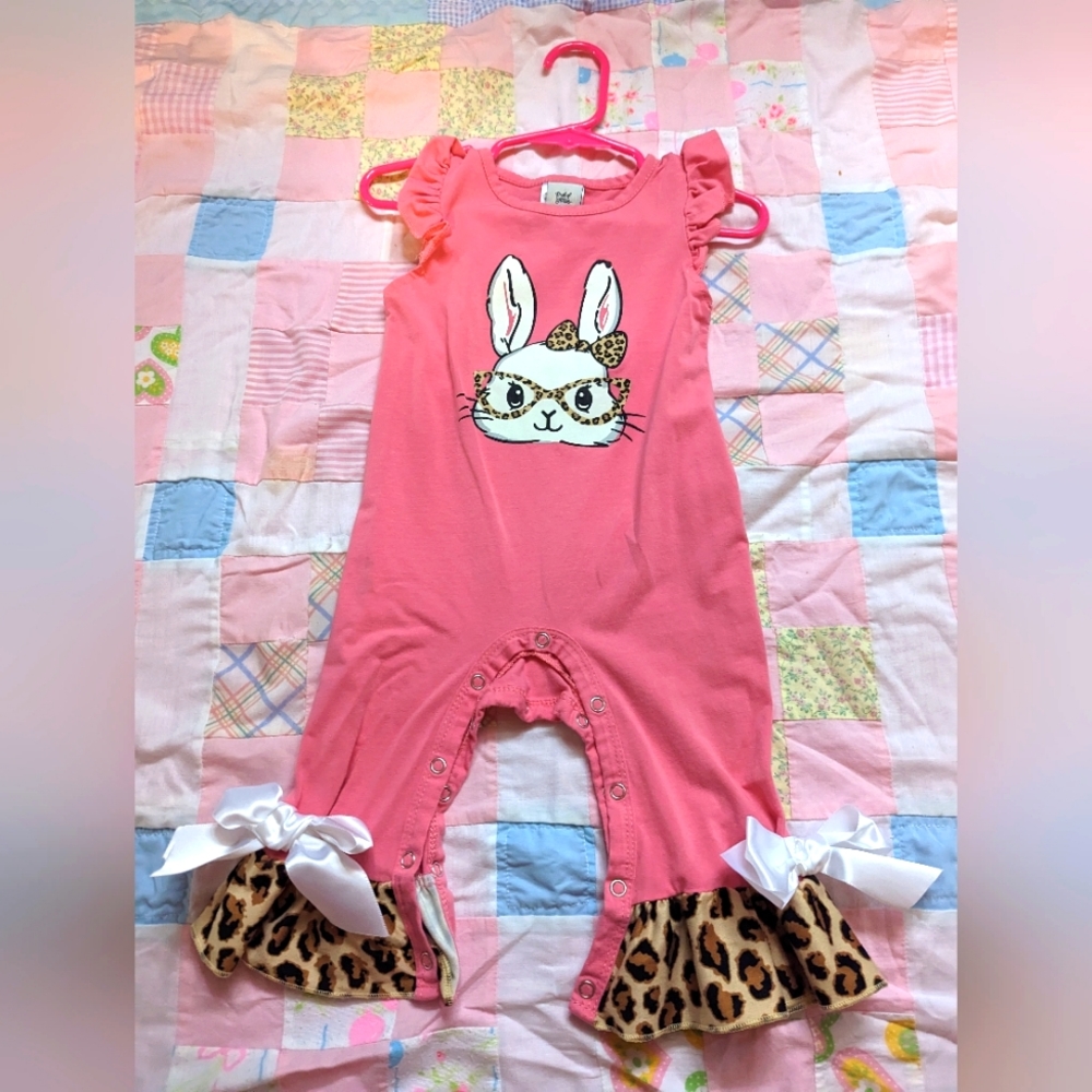 Pink Easter Bunny Romper